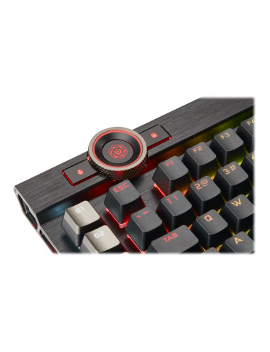 Keyboard | K100 RGB | Mechanical Gaming Keyboard | Wired | Nordic | Black | USB Type-A | CORSAIR OPX Optical-Mechanical