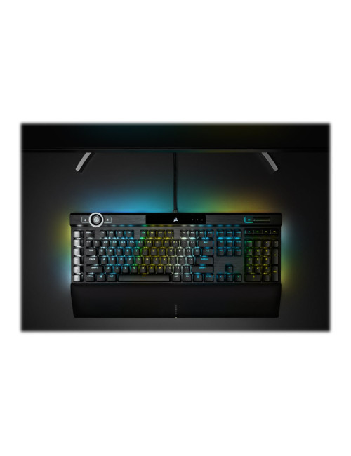 Keyboard | K100 RGB | Mechanical Gaming Keyboard | Wired | Nordic | Black | USB Type-A | CORSAIR OPX Optical-Mechanical