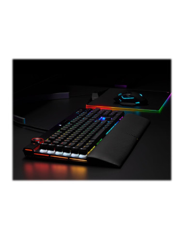 Keyboard | K100 RGB | Mechanical Gaming Keyboard | Wired | Nordic | Black | USB Type-A | CORSAIR OPX Optical-Mechanical