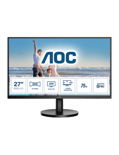 AOC | Monitor | Q27B3MA | 27 " | VA | QHD | 16:9 | 4 ms | 250 cd/m | Black | HDMI ports quantity 1 | 75 Hz