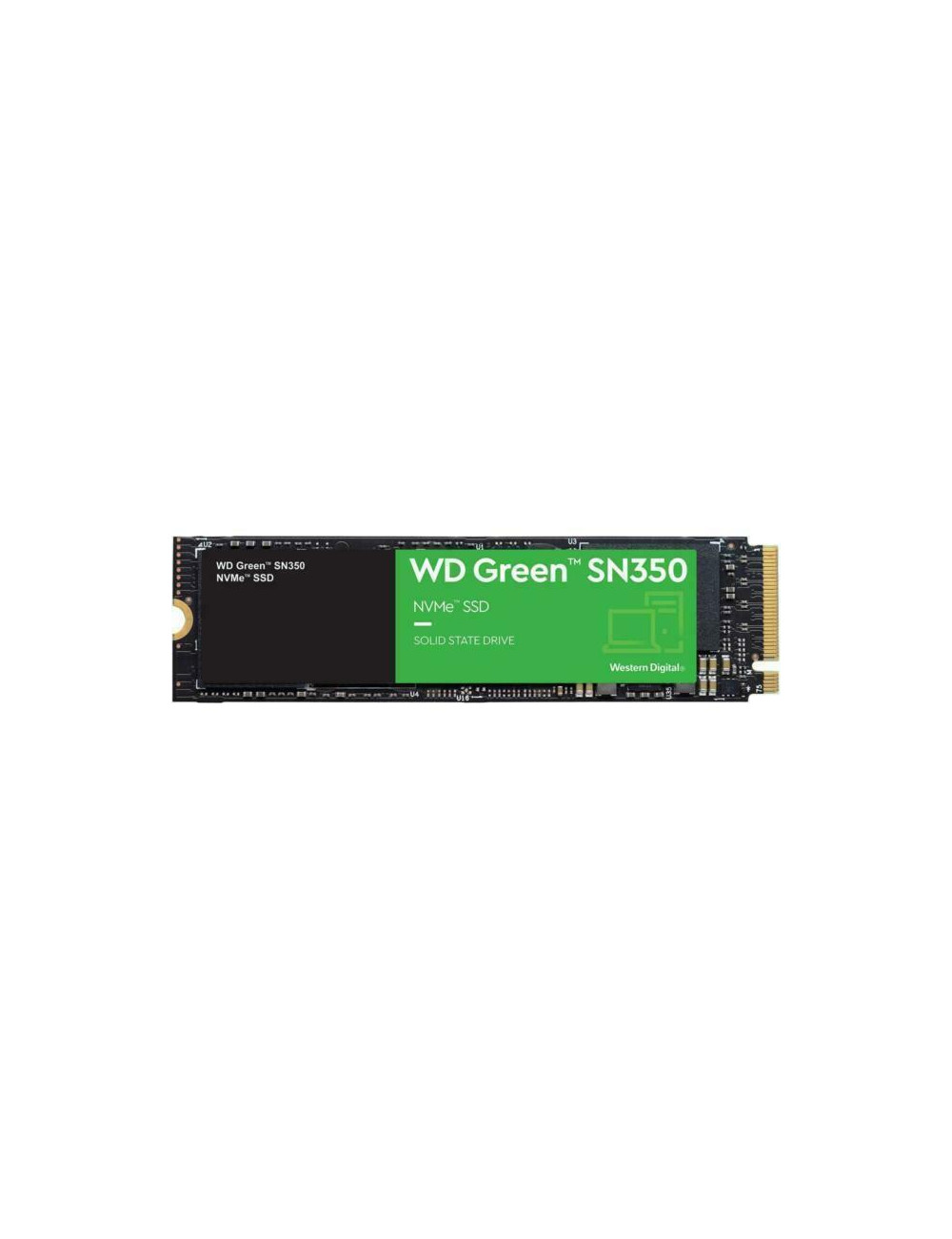 SSD|WESTERN DIGITAL|Green SN350|500GB|M.2|PCIe Gen3|NVMe|TLC|Write speed 1500 MBytes/sec|Read speed 2400 MBytes/sec|2.38mm|TBW 6