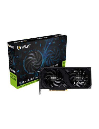 Graphics Card|PALIT|NVIDIA GeForce RTX 4070|12 GB|GDDR6|192 bit|PCIE 4.0 16x|GPU 1920 MHz|Dual Slot Fansink|1xHDMI|3xDisplayPort