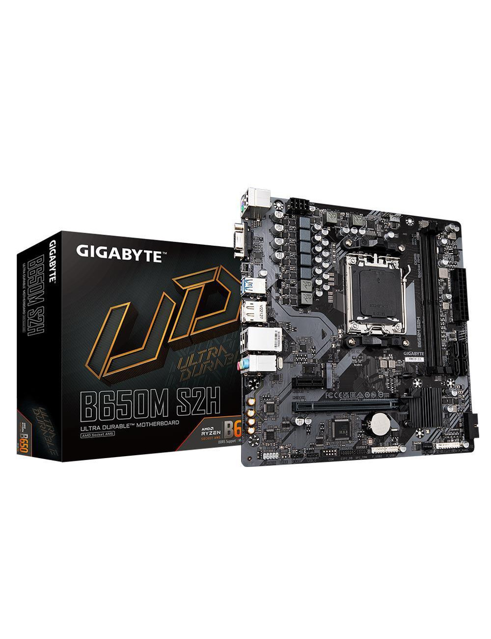 Mainboard|GIGABYTE|AMD B650|SAM5|Micro-ATX|Memory DDR5|Memory slots 2|1xPCI-Express 3.0 1x|1xPCI-Express 4.0 16x|1xM.2|1x15pin D