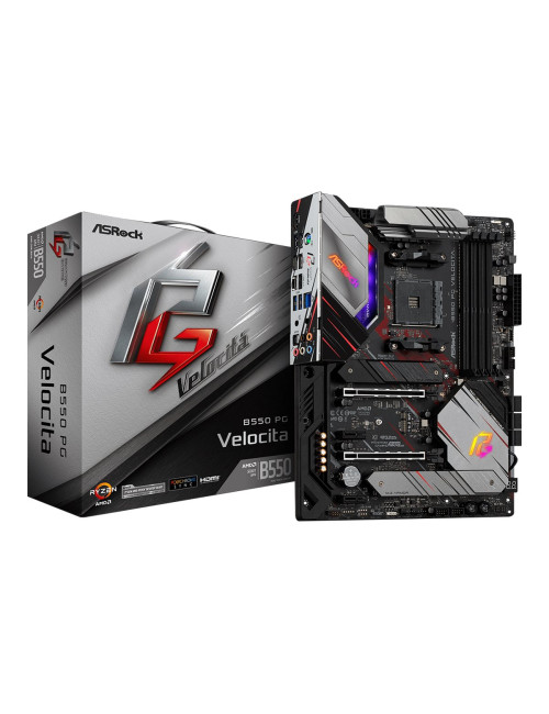 ASRock | B550 PG Velocita | Processor family AMD | Processor socket AM4 | DDR4 DIMM | Memory slots 4 | Supported hard disk drive