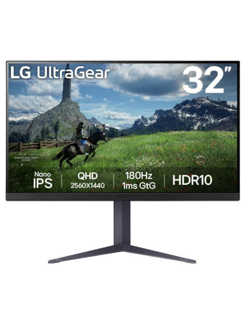 LCD Monitor|LG|31.5"|Panel IPS|2560x1440|16:9|180Hz|1 ms|Pivot|Height adjustable|Tilt|Colour Black|32GS85Q-B