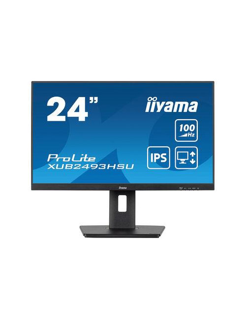 LCD Monitor|IIYAMA|23.8"|Business|Panel IPS|1920x1080|16:9|100Hz|Matte|1 ms|Speakers|Swivel|Pivot|Height adjustable|Tilt|XUB2493