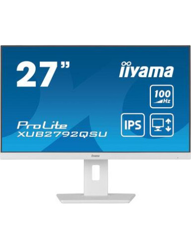 LCD Monitor|IIYAMA|27"|Business|Panel IPS|2560x1440|16:9|100Hz|Matte|0.4 ms|Speakers|Swivel|Pivot|Height adjustable|Tilt|Colour 