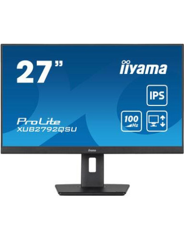 LCD Monitor|IIYAMA|27"|Business|Panel IPS|2560x1440|16:9|100Hz|Matte|0.4 ms|Speakers|Swivel|Pivot|Height adjustable|Tilt|Colour 