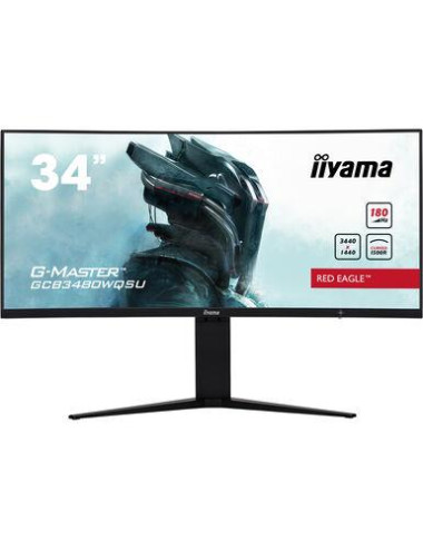 LCD Monitor|IIYAMA|34"|Gaming/Curved/21 : 9|Panel VA|3440x1440|21:9|180Hz|Matte|0.4 ms|Speakers|Height adjustable|Tilt|Colour Bl