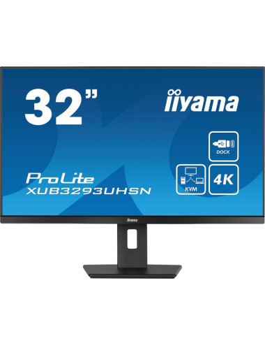 LCD Monitor|IIYAMA|XUB3293UHSN-B5|32"|4K|Panel IPS|3840x2160|16:9|Matte|5 ms|Speakers|Swivel|Height adjustable|Tilt|Colour Black