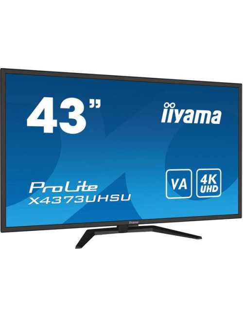 LCD Monitor|IIYAMA|43"|4K|Panel VA|3840x2160|16:9|60Hz|Matte|3 ms|Speakers|Tilt|Colour Black|X4373UHSU-B1