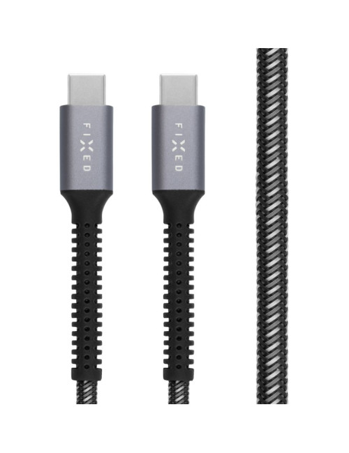 Fixed | Armor Cable USB-C/USB-C, 2 m, 240W | FIXDA-CC2-GR