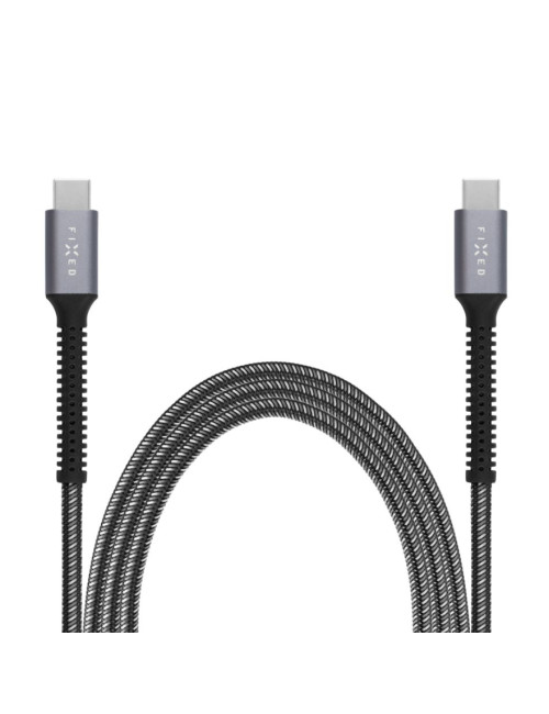 Fixed | Armor Cable USB-C/USB-C, 2 m, 240W | FIXDA-CC2-GR