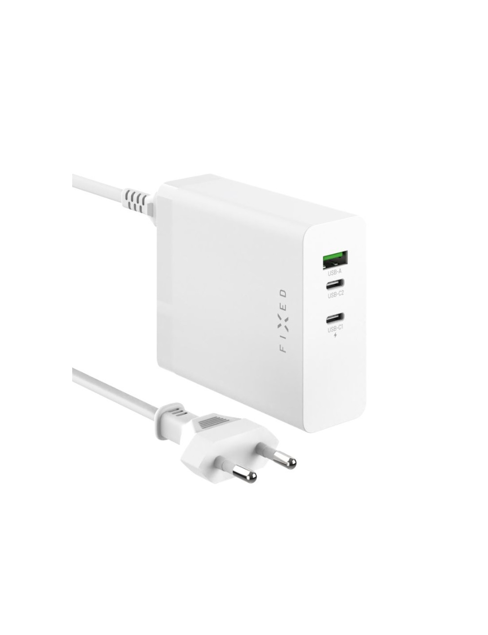 Fixed Charging Station 2xUSB-C/1xUSB, GaN, PD 3.1 support, 140W | FIXCG140-2C1A-WH