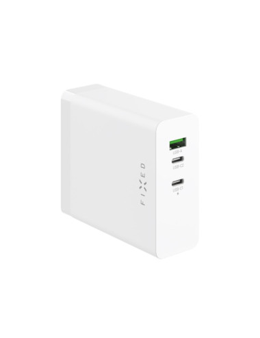 Fixed Charging Station 2xUSB-C/1xUSB, GaN, PD 3.1 support, 140W | FIXCG140-2C1A-WH