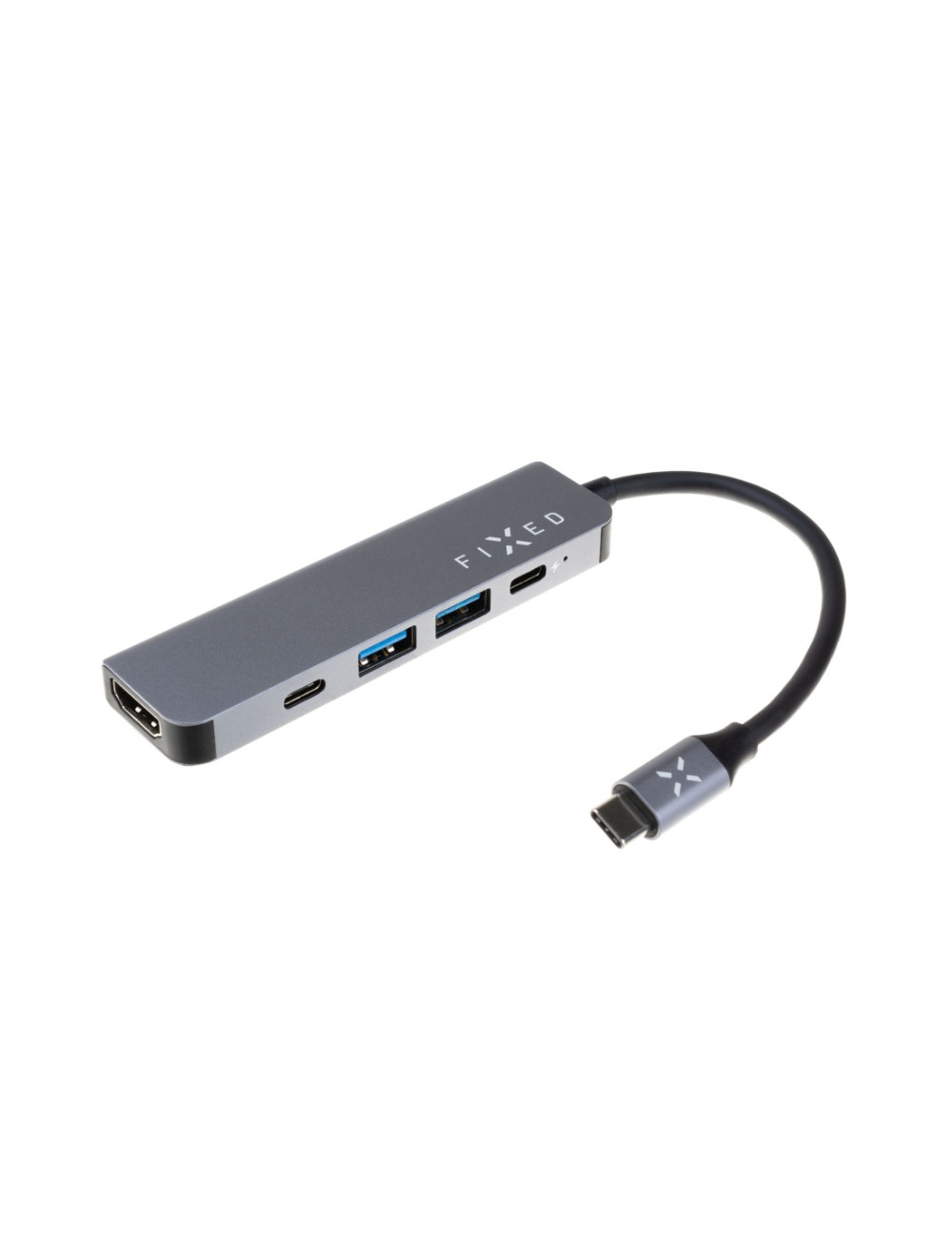 Fixed | 5-port USB-C HUB Mini for laptops and tablets | FIXHU-MN-GR | Gray