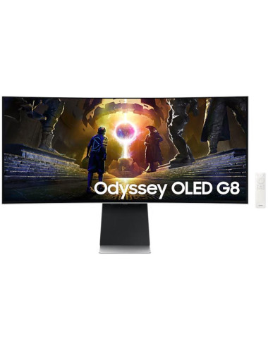 Monitor|SAMSUNG|34"|Gaming/Smart/Curved/21 : 9|Panel OLED|3440x1440|21:9|175Hz|0.03 ms|Speakers|Swivel|Height adjustable|Tilt|LS