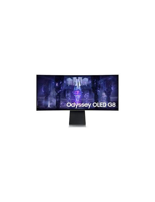 Monitor|SAMSUNG|Odyssey OLED G8 G85SB|34"|Gaming/Smart/Curved/21 : 9|Panel OLED|3440x1440|21:9|175 Hz|0.1 ms|Speakers|Height adj