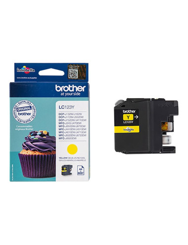 Brother LC123Y | Ink Cartridge | Yellow