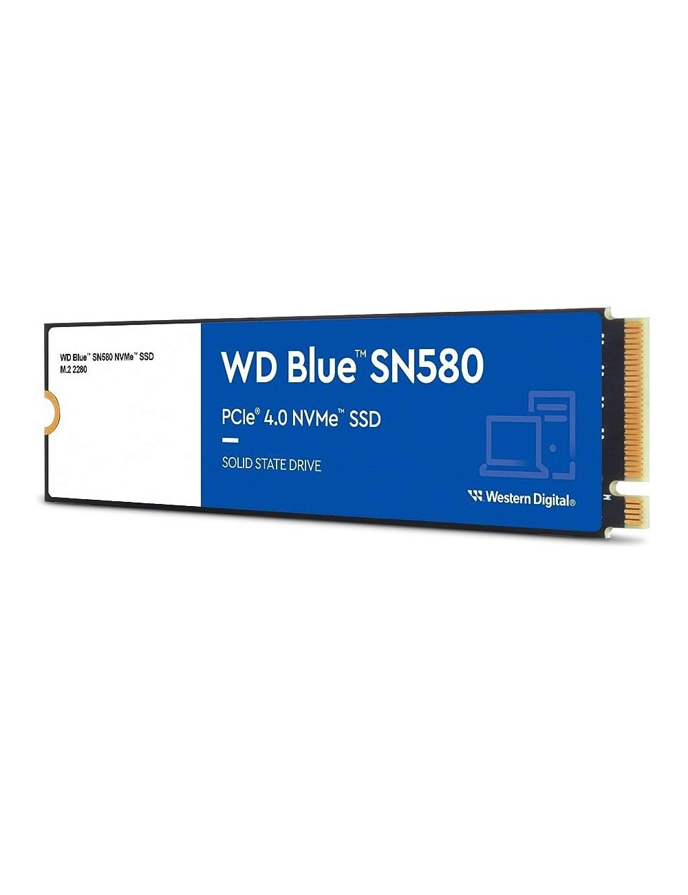 SSD|WESTERN DIGITAL|Blue SN580|2TB|M.2|PCIe Gen4|NVMe|TLC|Write speed 4150 MBytes/sec|Read speed 4150 MBytes/sec|2.38mm|TBW 900 