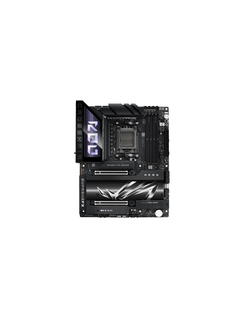 Asus ROG CROSSHAIR X870E HERO | Processor family AMD | Processor socket AM5 | DDR5 | Supported hard disk drive interfaces SATA, 