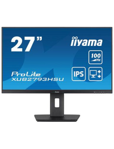 LCD Monitor|IIYAMA|27"|Business|Panel IPS|1920x1080|16:9|100Hz|Matte|1 ms|Speakers|Swivel|Pivot|Height adjustable|Tilt|Colour Bl