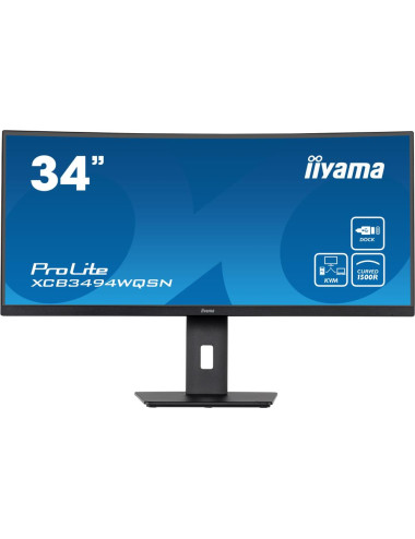 LCD Monitor|IIYAMA|XCB3494WQSN-B5|34"|Curved/21 : 9|Panel VA|3440x1440|21:9|Matte|0.4 ms|Speakers|Swivel|Height adjustable|Tilt|