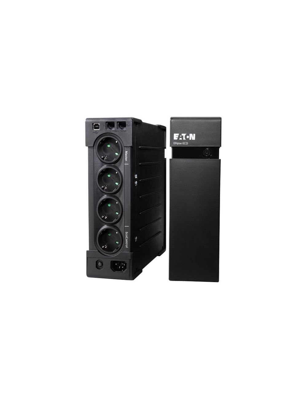 Eaton Ellipse ECO UPS USB DIN, 1600 VA, 1000 W, Input: C14, Outputs: (4) Schuko, (4) Schuko surge only, Tower | Eaton