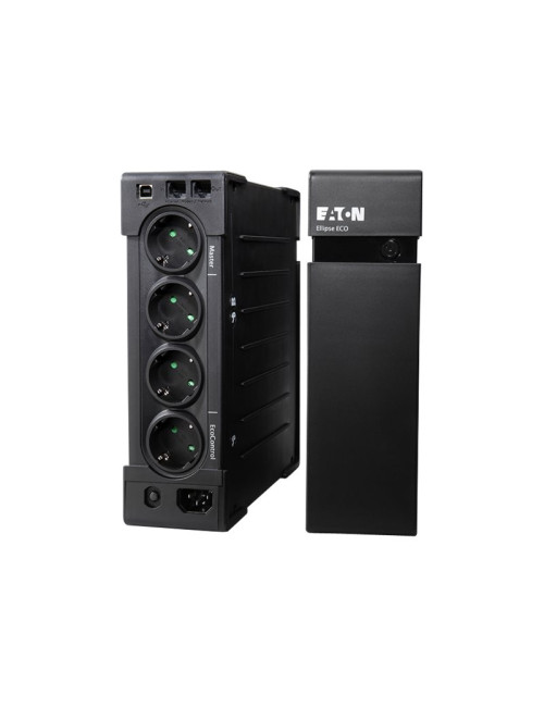 Eaton Ellipse ECO UPS USB DIN, 1600 VA, 1000 W, Input: C14, Outputs: (4) Schuko, (4) Schuko surge only, Tower | Eaton