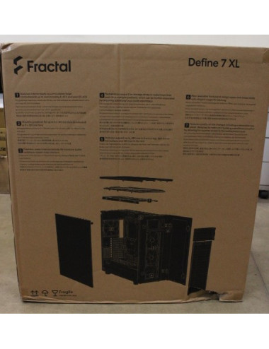 SALE OUT. Fractal Define 7 XL Black TG Light Tint | Fractal Design | Define 7 XL TG Light Tint | Side window | Black | E-ATX | D