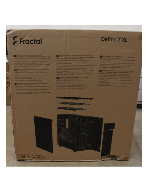 SALE OUT. Fractal Define 7 XL Black TG Light Tint | Fractal Design | Define 7 XL TG Light Tint | Side window | Black | E-ATX | D