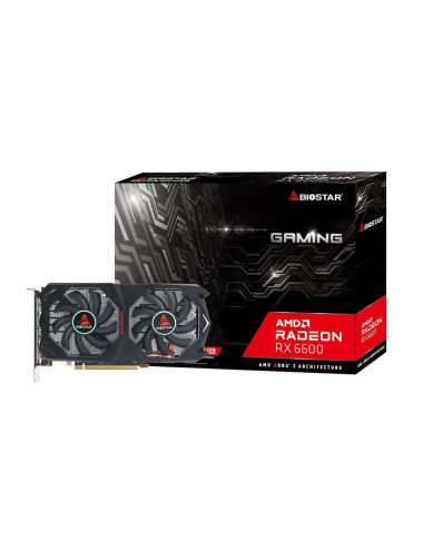 Graphics Card|BIOSTAR|AMD Radeon RX 6600|8 GB|GDDR6|128 bit|PCIE 4.0 16x|GPU 1626 MHz|Dual Slot Fansink|1xHDMI|3xDisplayPort|VA6