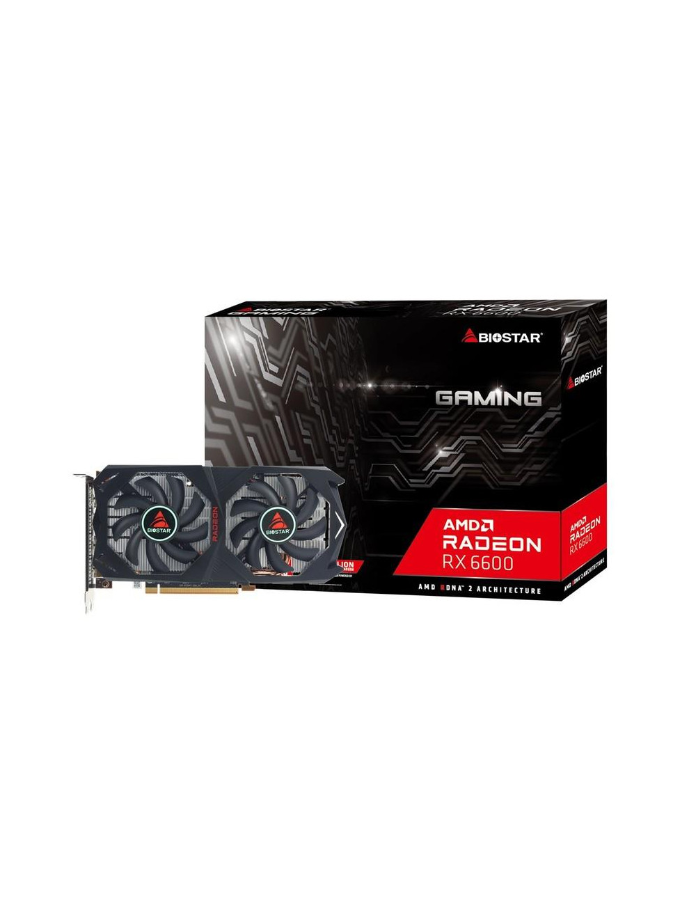 Graphics Card|BIOSTAR|AMD Radeon RX 6600|8 GB|GDDR6|128 bit|PCIE 4.0 16x|GPU 1626 MHz|Dual Slot Fansink|1xHDMI|3xDisplayPort|VA6