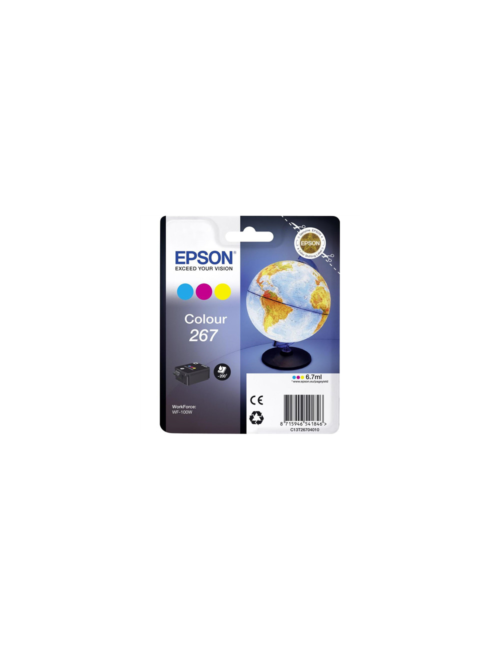 Epson 267 Tri-colour Ink Cartridge | Ink | Cyan, Magenta, Yellow