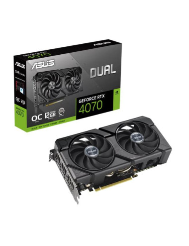 Graphics Card|ASUS|NVIDIA GeForce RTX 4070|12 GB|GDDR6|192 bit|PCIE 4.0 16x|Triple slot Fansink|1xHDMI|3xDisplayPort|DUAL-RTX407