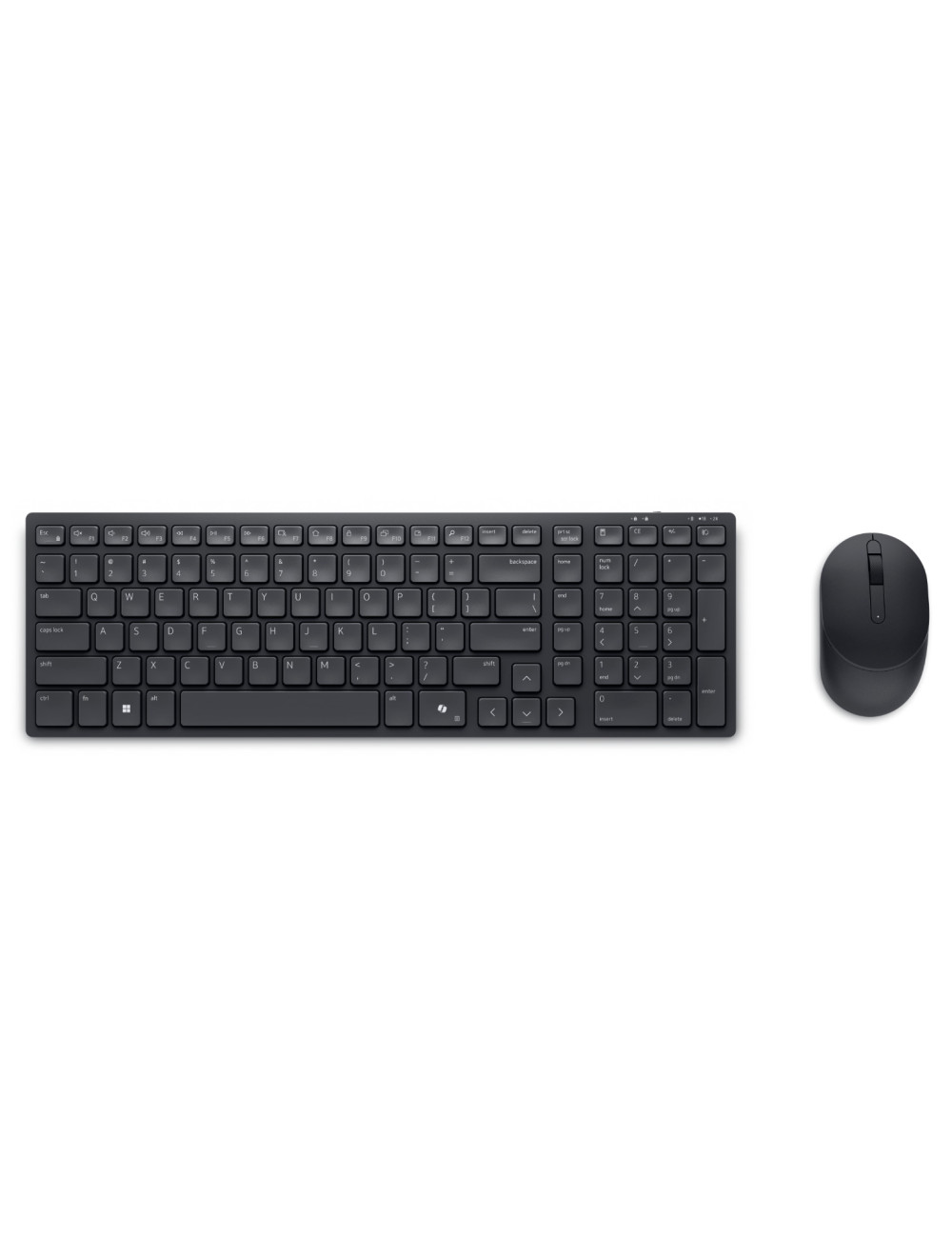 Dell | Silent Keyboard and Mouse | KM555 | Keyboard and Mouse Set | Wireless | Russian (QWERTY) | Black | 2.4 GHz, Bluetooth 5.1