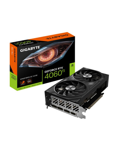 Graphics Card|GIGABYTE|NVIDIA GeForce RTX 4060 Ti|8 GB|GDDR6|128 bit|PCIE 3.0 16x|GPU 2550 MHz|Dual Slot Heatpipe|1xHDMI|3xDispl