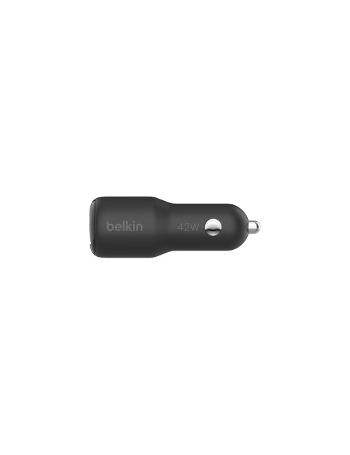 BELKIN BOOST CHARGE 42w - 30w USB-C PD PPS + 12w USB-A Car Charger, Black | Belkin