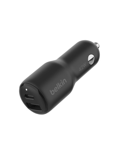 BELKIN BOOST CHARGE 42w - 30w USB-C PD PPS + 12w USB-A Car Charger, Black | Belkin