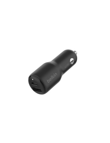 BELKIN BOOST CHARGE 42w - 30w USB-C PD PPS + 12w USB-A Car Charger, Black | Belkin