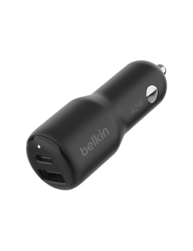 BELKIN BOOST CHARGE 42w - 30w USB-C PD PPS + 12w USB-A Car Charger, Black | Belkin