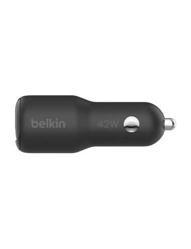 BELKIN BOOST CHARGE 42w - 30w USB-C PD PPS + 12w USB-A Car Charger, Black | Belkin