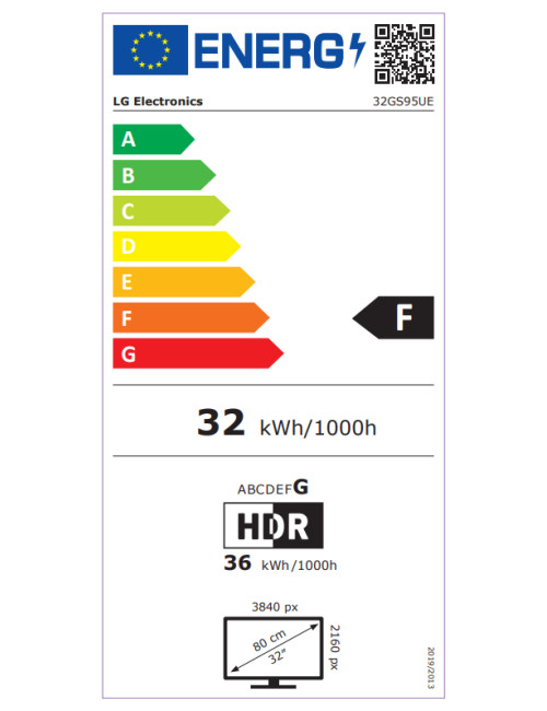 LG 32GS95UE-B UltraGear | 31.5 " | OLED | UHD | 16:9 | 240 Hz | 0.03 ms | 3840 x 2160 pixels | 250 cd/m | HDMI ports quantity 2