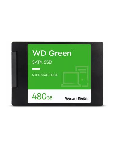 SSD|WESTERN DIGITAL|Green|480GB|SATA 3.0|SLC|Read speed 545 MBytes/sec|2,5"|MTBF 1000000 hours|WDS480G3G0A