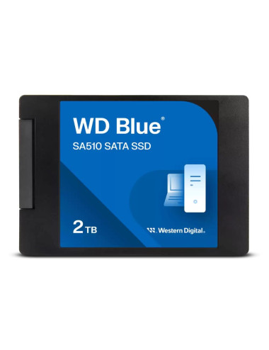 SSD|WESTERN DIGITAL|Blue SA510|2TB|SATA 3.0|Write speed 520 MBytes/sec|Read speed 560 MBytes/sec|2,5"|TBW 500 TB|MTBF 1750000 ho