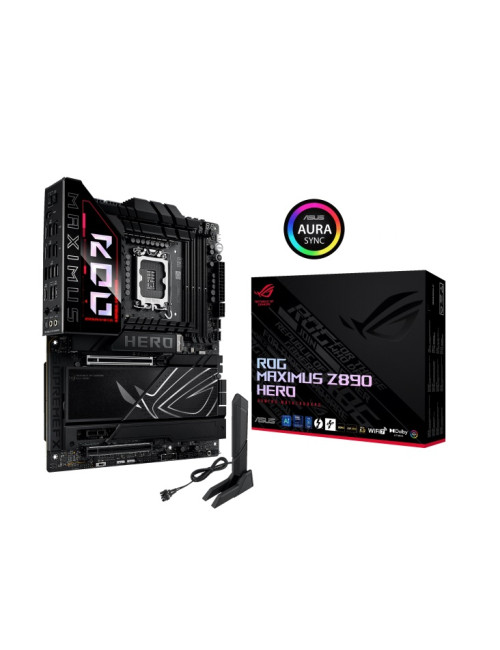 Asus ROG MAXIMUS Z890 HERO | Processor family Intel | Processor socket LGA1851 | DDR5 | Supported hard disk drive interfaces M.2