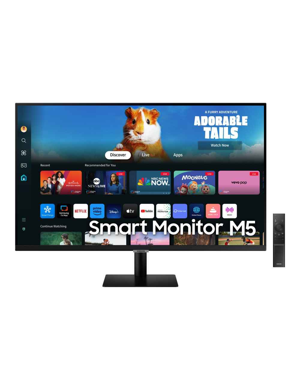 Samsung LS27DM500EUXDU 27" M5 M50D FHD Smart Monitor 1920x1080/16:9/250cd/m2/4ms, HDMI, USB