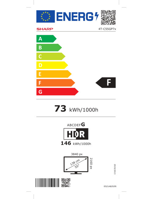 Sharp 55GP7265E | 55" | Smart TV | Google TV | 4K Ultra HD