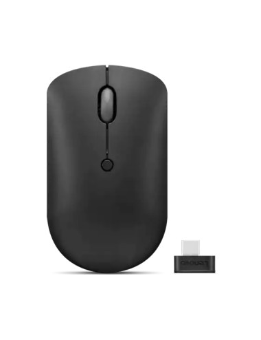 Lenovo | Wireless Compact Mouse | 400 | Red optical sensor | Wireless | 2.4G Wireless via USB-C receiver | Black | 1 year(s)