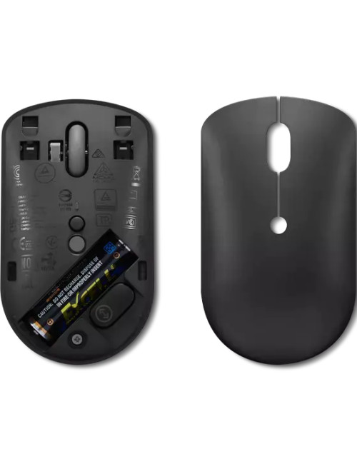 Lenovo | Wireless Compact Mouse | 400 | Red optical sensor | Wireless | 2.4G Wireless via USB-C receiver | Black | 1 year(s)